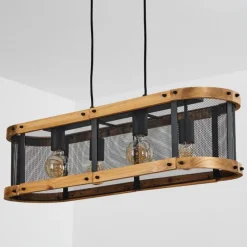 Style Boho-Chic-hofstein Suspension Feillens Noir, 4 lumières