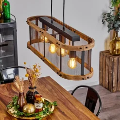 Style Boho-Chic-hofstein Suspension Feillens Noir, 4 lumières