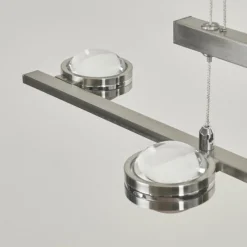 hofstein Suspension Fernandaires LED Nickel mat, 8 lumières