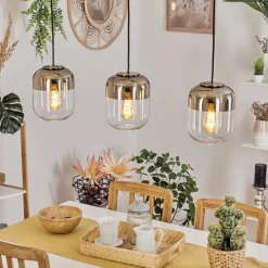 hofstein Suspension Golpilhal Or, Clair, 3 lumières