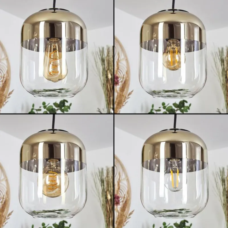 hofstein Suspension Golpilhal Or, Clair, 3 lumières