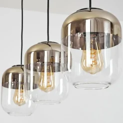 hofstein Suspension Golpilhal Or, Clair, 3 lumières