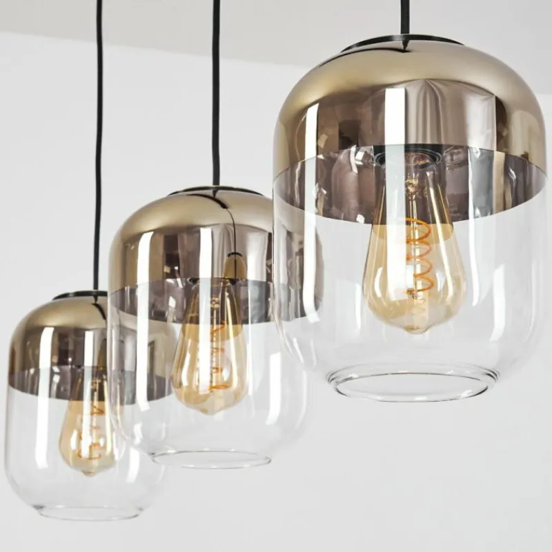 hofstein Suspension Golpilhal Or, Clair, 3 lumières