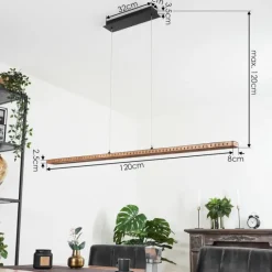 hofstein Suspension Guacacallo LED Noir, 1 lumière