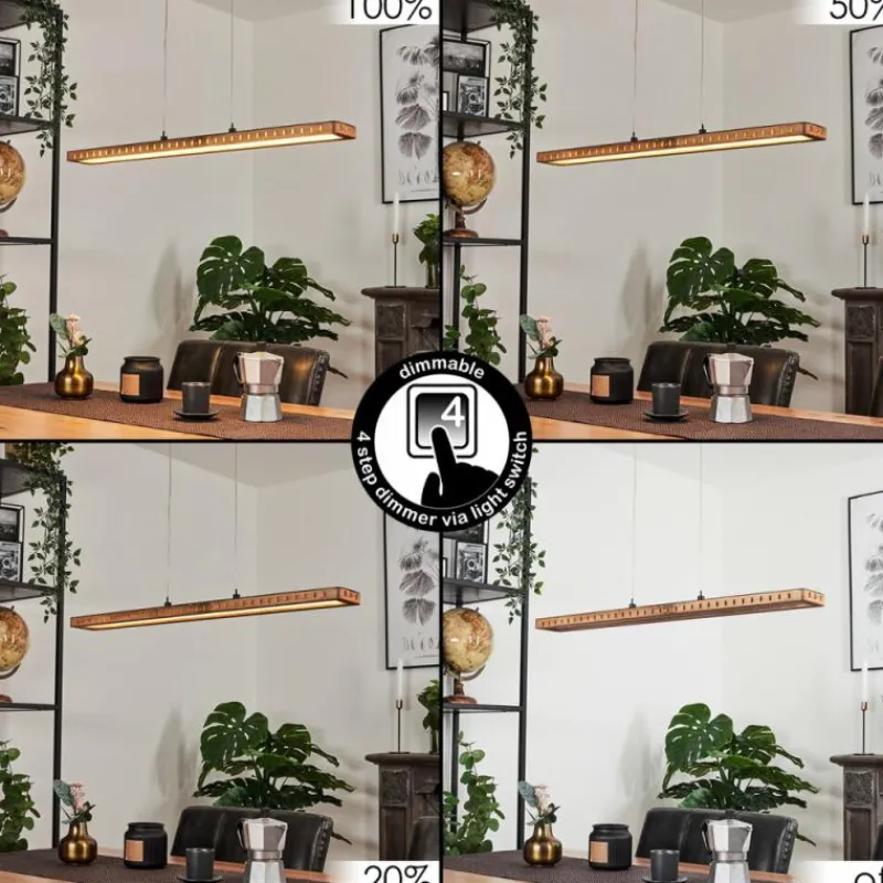 hofstein Suspension Guacacallo LED Noir, 1 lumière