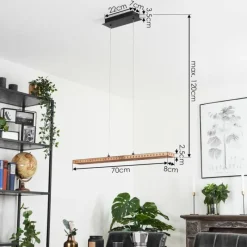 hofstein Suspension Guacacallo LED Noir, 1 lumière