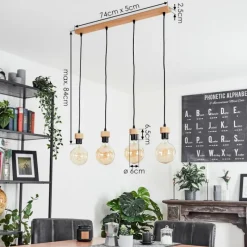 Luminaires Scandinaves-hofstein Suspension Harran Écru, 4 lumières