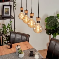 Luminaires Scandinaves-hofstein Suspension Harran Écru, 4 lumières