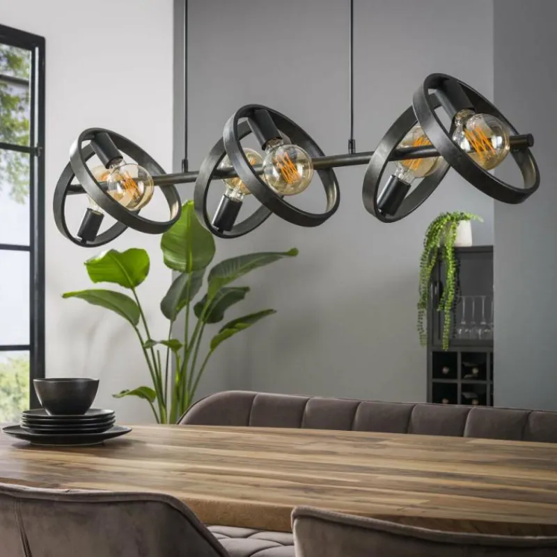 hofstein Suspension Hover Anthracite, 6 lumières* Suspensions