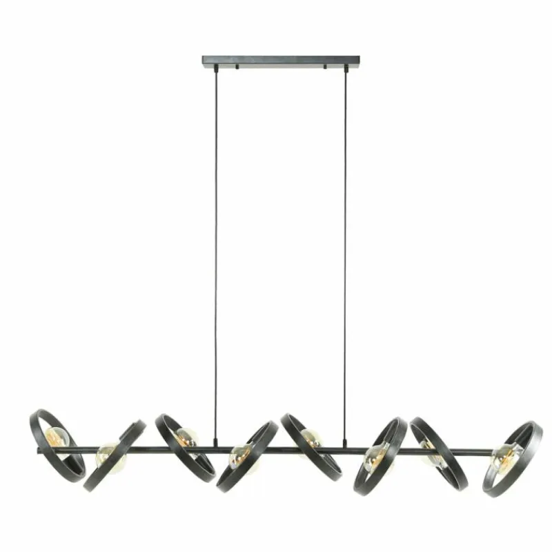 hofstein Suspension Hover Anthracite, 8 lumières* Suspensions