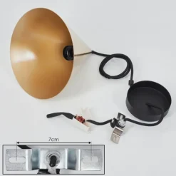 Lampes Dorées-hofstein Suspension Hueso Noir, 1 lumière