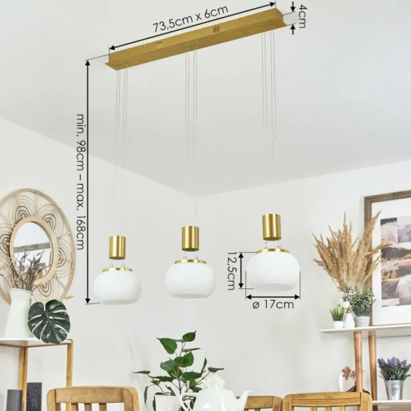 hofstein Suspension Izenave LED Laiton, 3 lumières