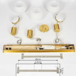 hofstein Suspension Izenave LED Laiton, 3 lumières