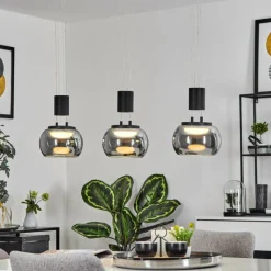 hofstein Suspension Izenave LED Noir, 3 lumières