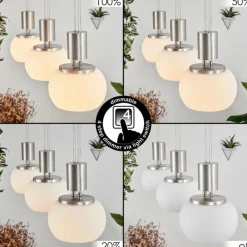 hofstein Suspension Izenave LED Nickel mat, 3 lumières