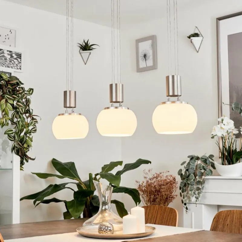 hofstein Suspension Izenave LED Nickel mat, 3 lumières