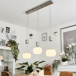 hofstein Suspension Izenave LED Nickel mat, 3 lumières