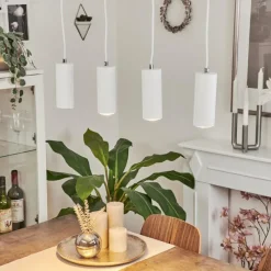 Luminaires Scandinaves-hofstein Suspension Javel Blanc, 4 lumières