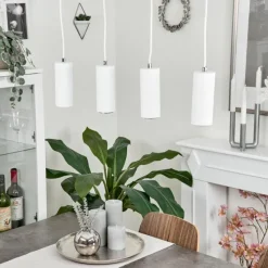 Luminaires Scandinaves-hofstein Suspension Javel Blanc, 4 lumières