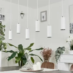 Luminaires Scandinaves-hofstein Suspension Javel Blanc, 6 lumières