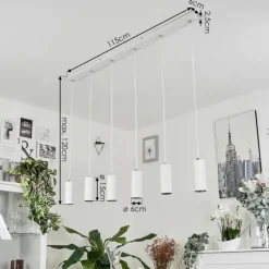 Luminaires Scandinaves-hofstein Suspension Javel Blanc, 6 lumières