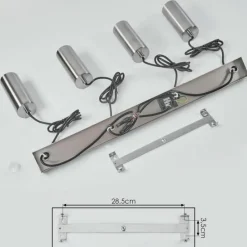 hofstein Suspension Javel Chrome, Nickel mat, 4 lumières