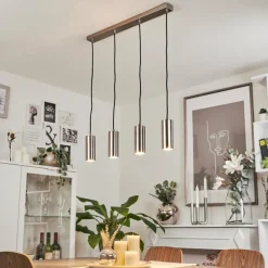 hofstein Suspension Javel Chrome, Nickel mat, 4 lumières