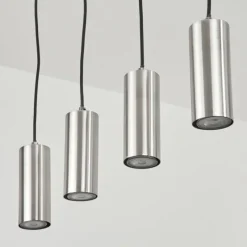 hofstein Suspension Javel Chrome, Nickel mat, 4 lumières