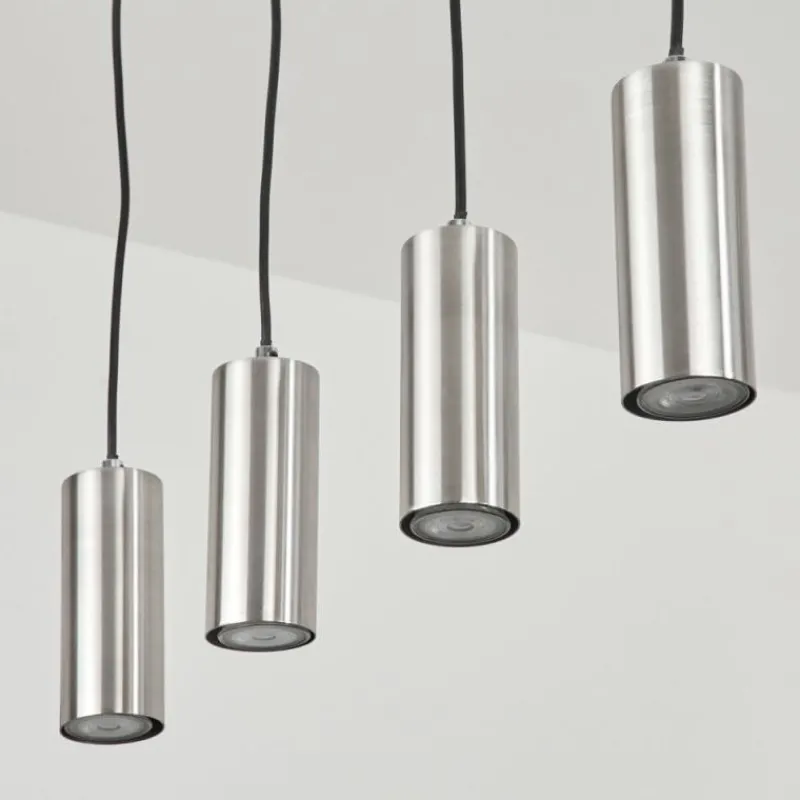 hofstein Suspension Javel Chrome, Nickel mat, 4 lumières