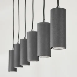 Luminaires Scandinaves-hofstein Suspension Javel Couleur bois, Écru, 6 lumières