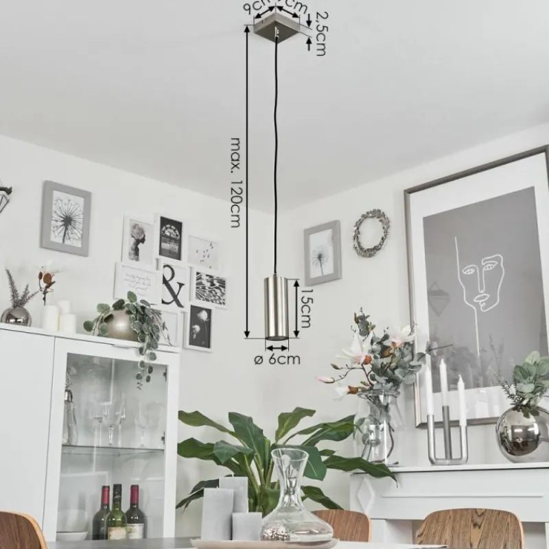 hofstein Suspension Javel Nickel mat, 1 lumière