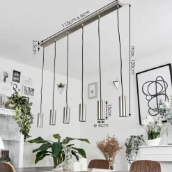 Luminaires Scandinaves-hofstein Suspension Javel Nickel mat, 6 lumières