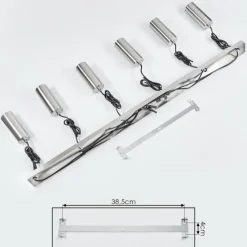 Luminaires Scandinaves-hofstein Suspension Javel Nickel mat, 6 lumières