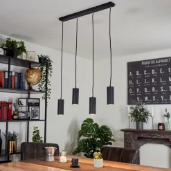 Luminaires Scandinaves-hofstein Suspension Javel Noir, 4 lumières
