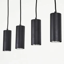 Luminaires Scandinaves-hofstein Suspension Javel Noir, 4 lumières
