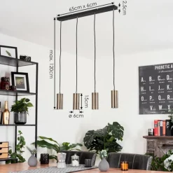Luminaires Scandinaves-hofstein Suspension Javel Noir, 4 lumières