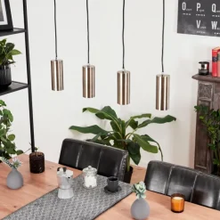 Luminaires Scandinaves-hofstein Suspension Javel Noir, 4 lumières