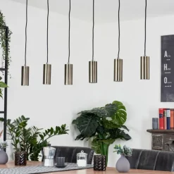 Luminaires Scandinaves-hofstein Suspension Javel Noir, 6 lumières
