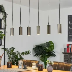 Luminaires Scandinaves-hofstein Suspension Javel Noir, 6 lumières