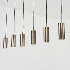 Luminaires Scandinaves-hofstein Suspension Javel Noir, 6 lumières