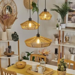 Luminaires Scandinaves-hofstein Suspension Joinal Noir, 3 lumières