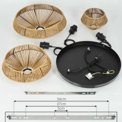 Luminaires Scandinaves-hofstein Suspension Joinal Noir, 3 lumières