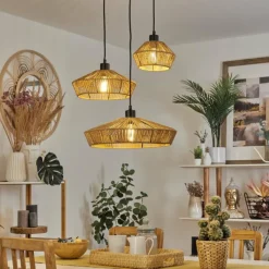 Luminaires Scandinaves-hofstein Suspension Joinal Noir, 3 lumières