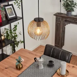 Lampes Dorées-hofstein Suspension Keryvaland Noir, 1 lumière