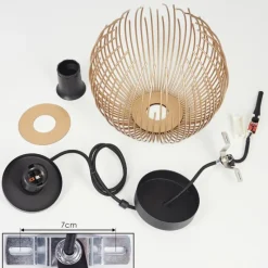 Lampes Dorées-hofstein Suspension Keryvaland Noir, 1 lumière