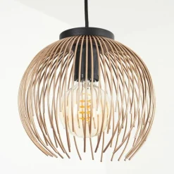 Lampes Dorées-hofstein Suspension Keryvaland Noir, 1 lumière