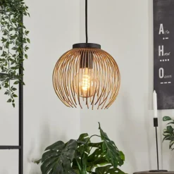 Lampes Dorées-hofstein Suspension Keryvaland Noir, 1 lumière