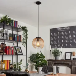 Lampes Dorées-hofstein Suspension Keryvaland Noir, 1 lumière