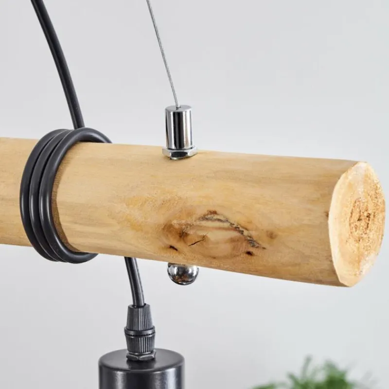 Luminaires Scandinaves-hofstein Suspension Lantic Écru, Noir, 4 lumières
