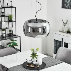 Suspension Verre Fumé-hofstein Suspension Lissy Noir, 3 lumières